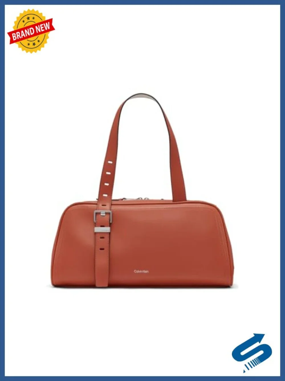 Vegan Leather Satchel with Interior Slip and Zip Pockets